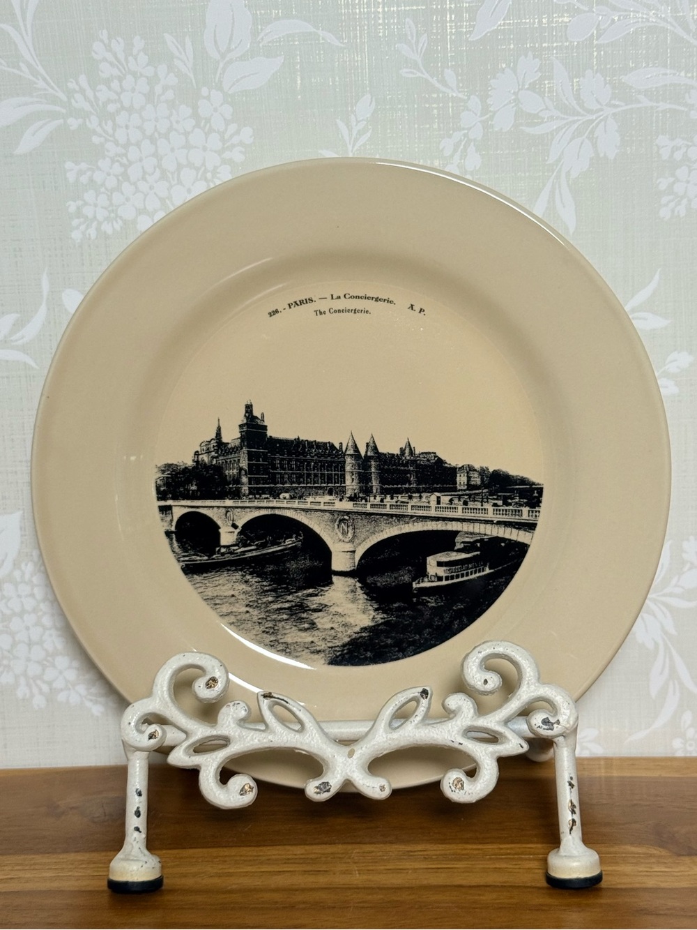 Vintage Paris Souvenir Ceramic Plate